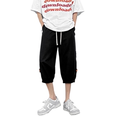 抖音品质）夏季高街宽松束脚华夫格七分运动裤货号QF25，女装休闲裤，电商A063