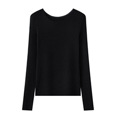 2025年秋季新款十八针圆领精纺针织羊毛上衣时尚休闲通勤百搭，女装羊毛衫，琳尚羊绒