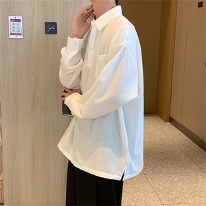 春夏季新款衬衫潮流慵懒男方领宽松型衬衫C656P36图片