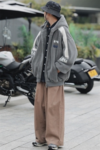 冬装学生加绒加厚棉衣潮羊羔绒百搭连帽外套男女 919-P110控价158图片