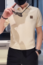 2025夏季新款主推款V领绣标短袖T恤潮流翻领Polo衫B9705-P48，男装T恤，电商D342