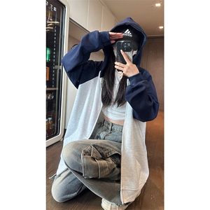 现货 宽松美式复古oversize连帽拉链光板卫衣男女 WY25-P55 控78图片