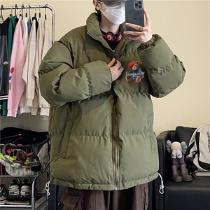 2026冬季新款潮流小熊印花宽松棉服外套JK23546特批65控108图片