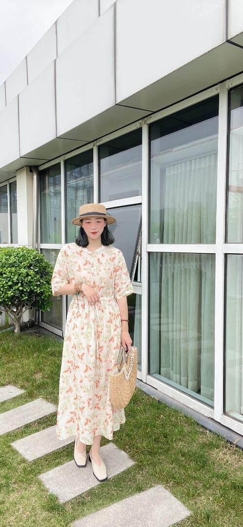 纯苎连衣裙小衫裤子裙子衬衣 时尚风 风淑女风休闲风，女装连衣裙，川哲