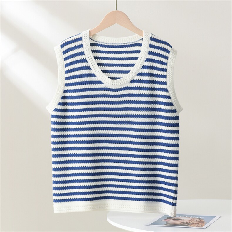 羊范25新款纯棉圆领无袖针织衫V领宽松显瘦内搭夏季薄款百搭坎肩，女装背心吊带，忠诺羊绒
