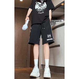 特批P28无差价夏季冰丝薄款凉感拼接短裤男中性篮球五分裤DK1863图片