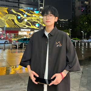 量大优  供视频 冰丝短袖衬衫男 DS229-特P 25图片