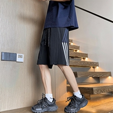 特批P20无差价25夏季薄款冰丝三条杠短裤男大码透气五分裤DK5869，男装牛仔裤，电商A001