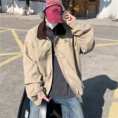 洗水休闲夹克男美式复古时尚高街春季穿搭外套显高上衣JK1169-P90，男装夹克，星座1103-3