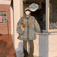 JK8899-P65美式机车风牛仔外套男水洗做旧潮牌炸街刺绣，男装工装外套，电商B323A