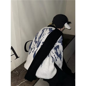 美式圆领毛衣男慵懒风休闲针织衫X025 P43图片