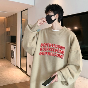 半高领毛衣男士大码针织衫男毛线衣男 M18338-P45 加绒款-P65图片