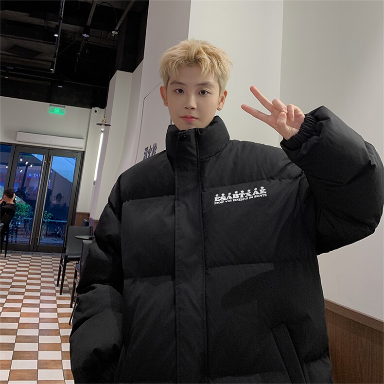 美式潮牌立领皮棉服男短款棉衣外套宽松面包服zx20批60,男装棉衣,星座307A