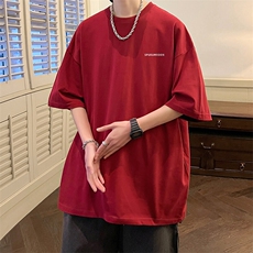 抖音得物二开现货220克夏装重磅美式高街宽松短袖t恤MT137，男装T恤，电商A486-1