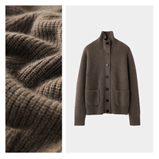 2026年秋季时尚百搭通勤简约休闲系扣开衫，女装羊绒衫，致织羊绒