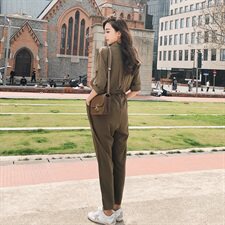 2021夏季新款军绿色连体裤8605-7023，女装连体裤，浙宝225