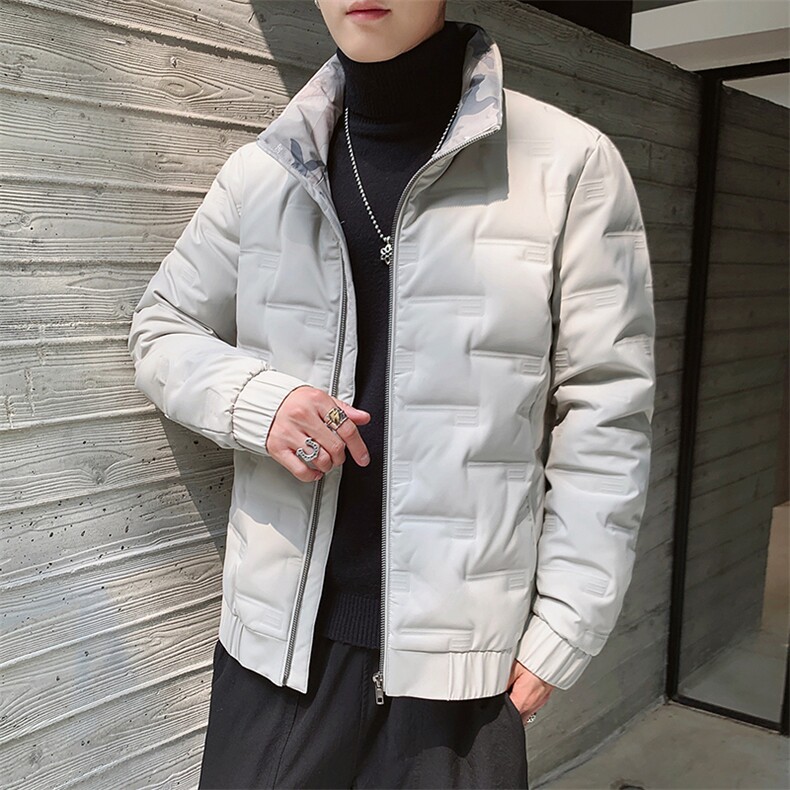 冬季工装羽绒服男2021新款加厚短款休闲外套DS570T图片