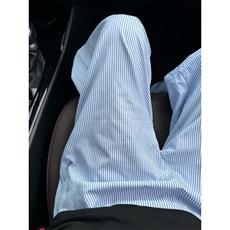 竖条纹高腰休闲裤假两件男夏季宽松阔腿休闲直筒长裤KC25，男装休闲裤，星座1116A-1（原606A）