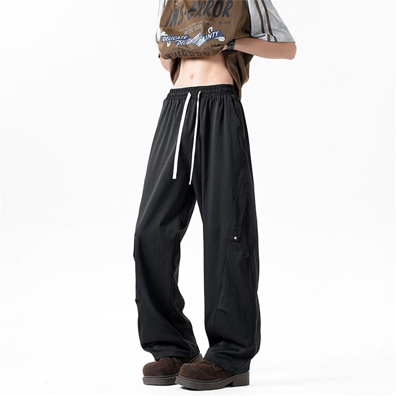 休闲裤男夏季新款港风宽松工装裤阔腿裤CK8201-P42，男装休闲裤，星座214-3