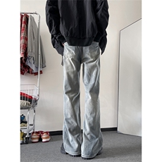 高街水洗牛仔裤男ins潮流宽松百搭长裤复古休闲直筒裤SN20-P42，男装牛仔裤，星座1008