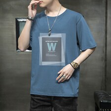 2026夏季新款男士百搭潮流字母印花T恤青少年上衣1210-2-DT53-P10，男装T恤，星座1816-2（原1210–2）