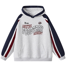 藏青拼白灰加绒