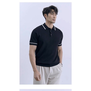 夏季休闲POLO衫男士英伦轻熟半袖针织透气翻领T恤A3662-P45图片