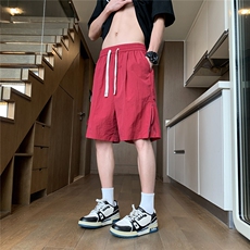 冰丝速干拉链拼接透气短裤DK001模特地板锦纶(S-2XL)TP25，男装休闲裤，电商A088
