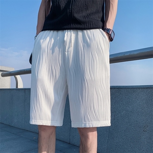 黑色 2023夏装精神小伙五分裤男青年运动短裤汉滩裤DK26-P35,控58图片