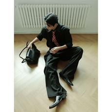 现货~纯棉硬挺抗皱纯色百搭隐藏扣高级感男女长袖衬衫~C26101批45，男装衬衫，星座1411A-6