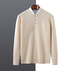 2025年秋季套头插肩亨利领时尚百搭通勤简约休闲，男装羊毛衫，牧绒家园