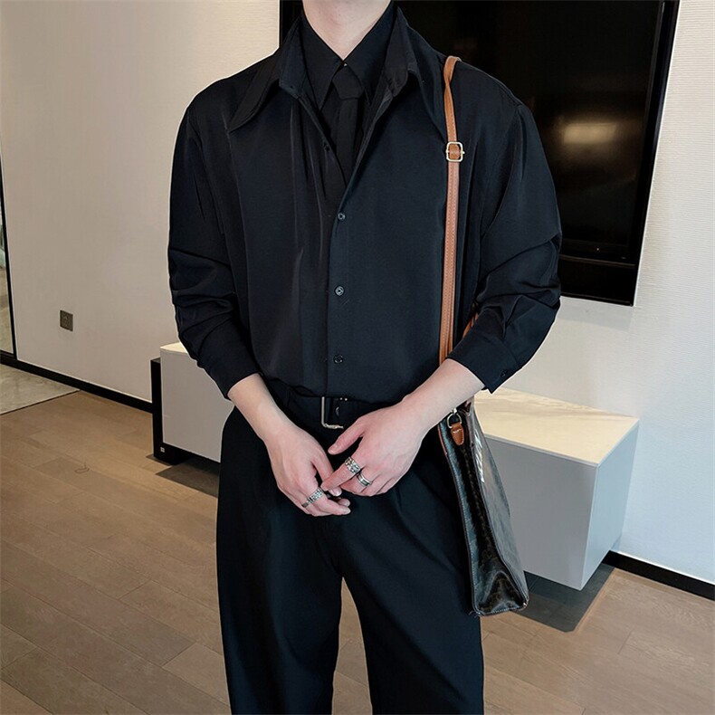 春季红真两件拼接衬衫男长袖痞帅休闲衬衣<送领带>CS881P78,男装衬衫,电商B267