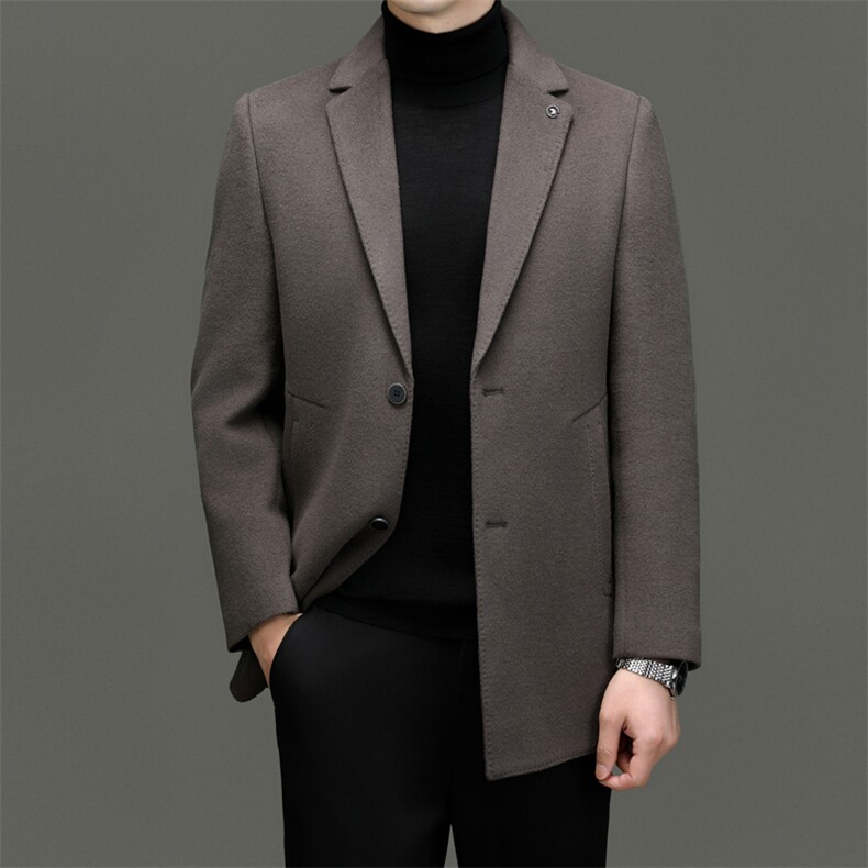 男士派克服外套休闲翻领羽绒内胆皮草大衣尼克服中长款图片