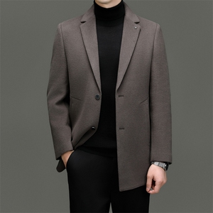 男士派克服外套休闲翻领羽绒内胆皮草大衣尼克服中长款图片