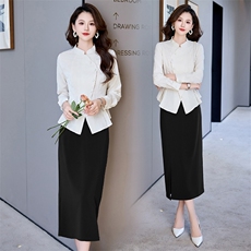 闺舍新中式国风时尚套装女2025春季新款职业气质干练衬衫阔腿裤，女装套装/套裙，卡杰菲