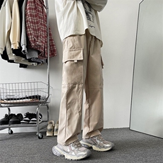 SJ-217-2-K2402-P55秋季新款宽松直筒工装裤男防水冲锋裤休闲裤，男装工装外套，星座217-2