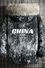 MC49001-P135日系潮衣男大码派克服男工装服外套袄网格，男装棉衣，电商A040A