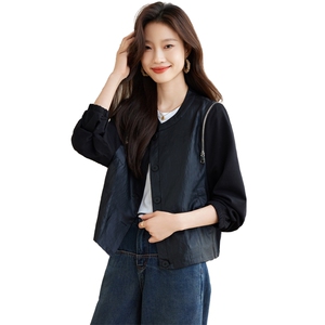 棒球服外套女款春秋2025年新款爆短款款夹克休闲时尚百搭秋季开衫图片