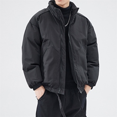 现货冬季美式休闲加厚雪山外套夹克立领纯色三防户外工装棉服，男装夹克，电商A486