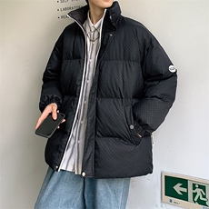 新款男百搭设计感纯色情侣港风棉衣M067-P95控158，男装棉衣，星座717