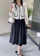 小香上衣?半身裙，女装半身裙，青羽鹤