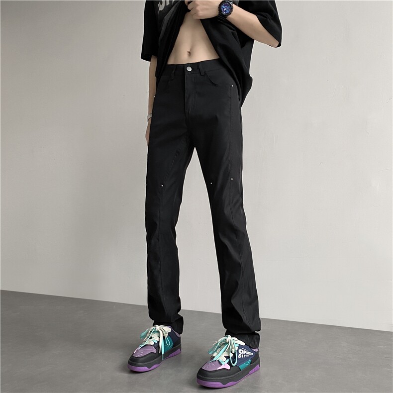 春夏季新款美式高街机能铆钉解构休闲裤BK2304-P60控78，男装休闲裤，星座1002-1