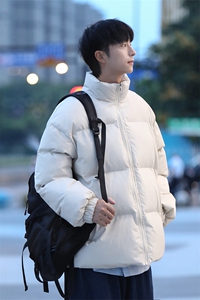 防水棉服~D2200-TP45不冬季新款纯色休闲百搭外套棉衣 可二开图片