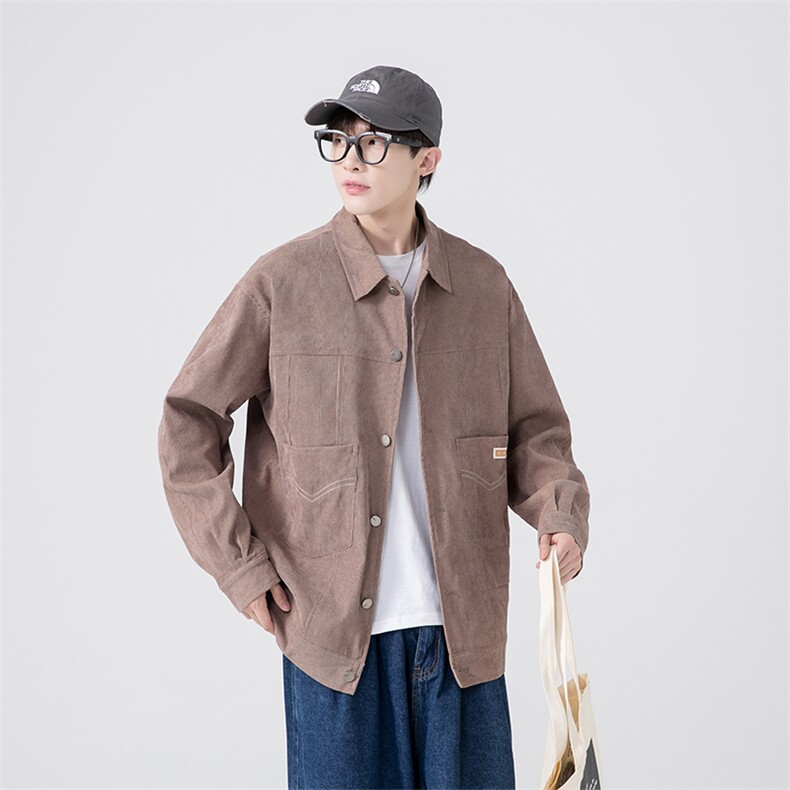 春秋季百搭休闲宽松灯芯绒夹克男士JK153-P60,男装夹克,星座1204