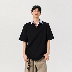 夏季新款衬衫领卫衣短袖CS8080-特批35控58，男装T恤，电商A072