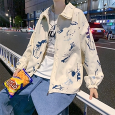 春秋季潮流男装帅气印花大码宽松休闲夹克JK0160-P46，男装夹克，星座308B-2