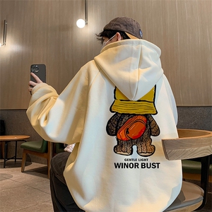 已注册港风重磅华棉得物抖音直播高品质宽松休闲连帽卫衣W5026P40图片