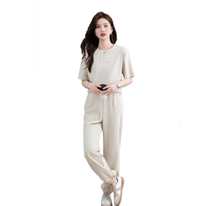 休闲运动服套装女2025夏装新款韩版时尚洋气宽松显瘦卫衣两件套潮图片