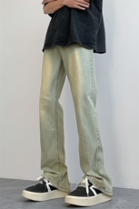 现货！加大码弹力排扣牛仔裤泥黄纯色长裤310A-2BK330P60控78，男装牛仔裤，星座310A-2