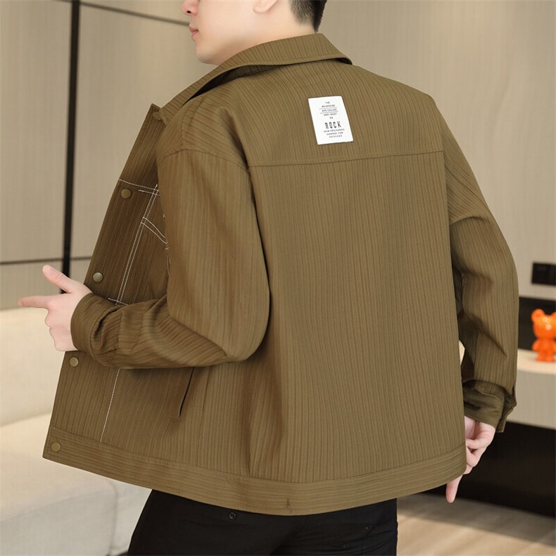 2025春季新款男士翻领休闲百搭简约夹克外套上衣8823P90,男装夹克,电商B226-2（原B217-2）